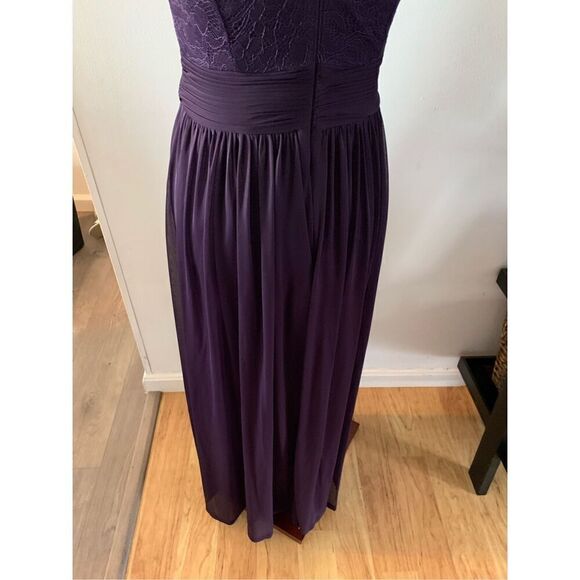 Adrianna Papell long maxi dress fancy size 2 purple bridesmaid made of honor - Picture 4 of 7